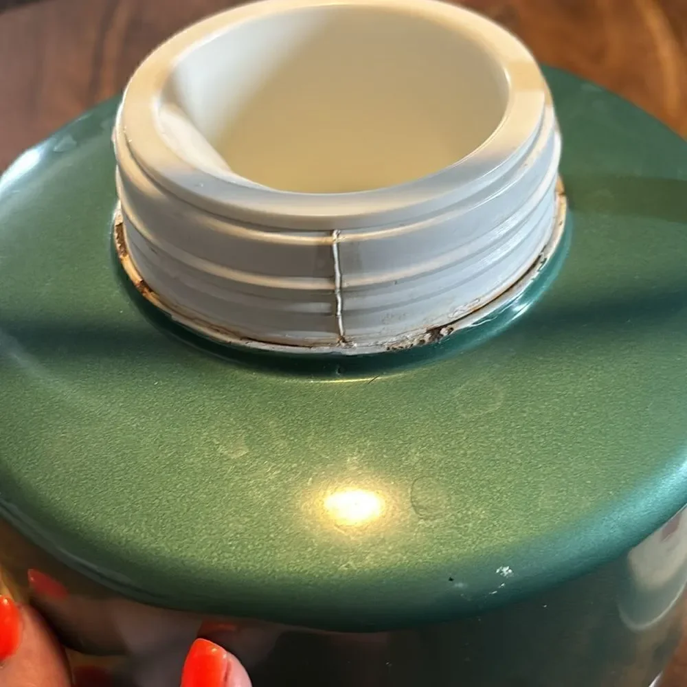 Vintage 1970’s Coleman Green 1 Gallon Water Cooler with Handle And Spigot